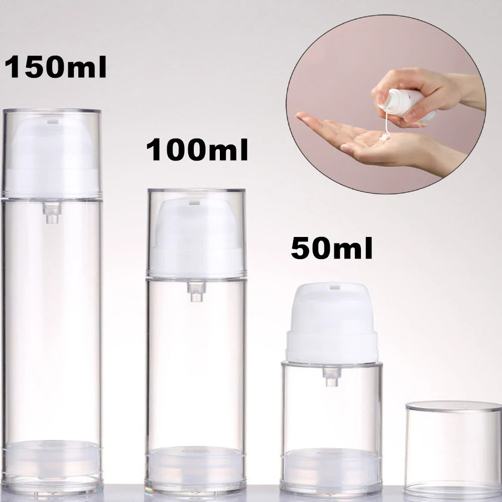 50/100/150ml Empty Vacuum Bottles Travel Cosmetic Container Lotion Bottle Pump Bottle Facial Cream Airless Bottle Skin Care Tool