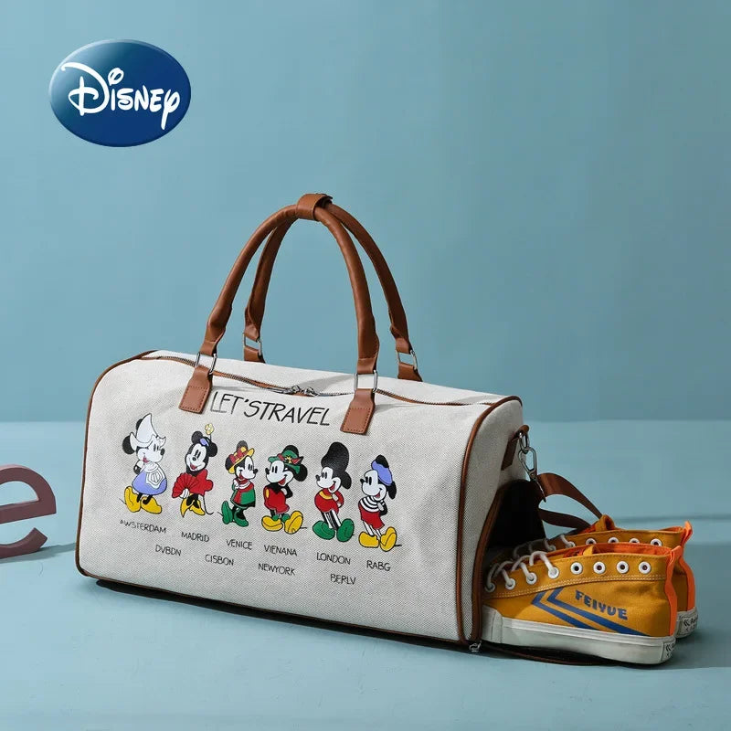 Disney Mickey New Travel Tote Bag Luxury Brand Fashion Travel Bag Cartoon Travel Storage Bag Large Capacity Multi Function