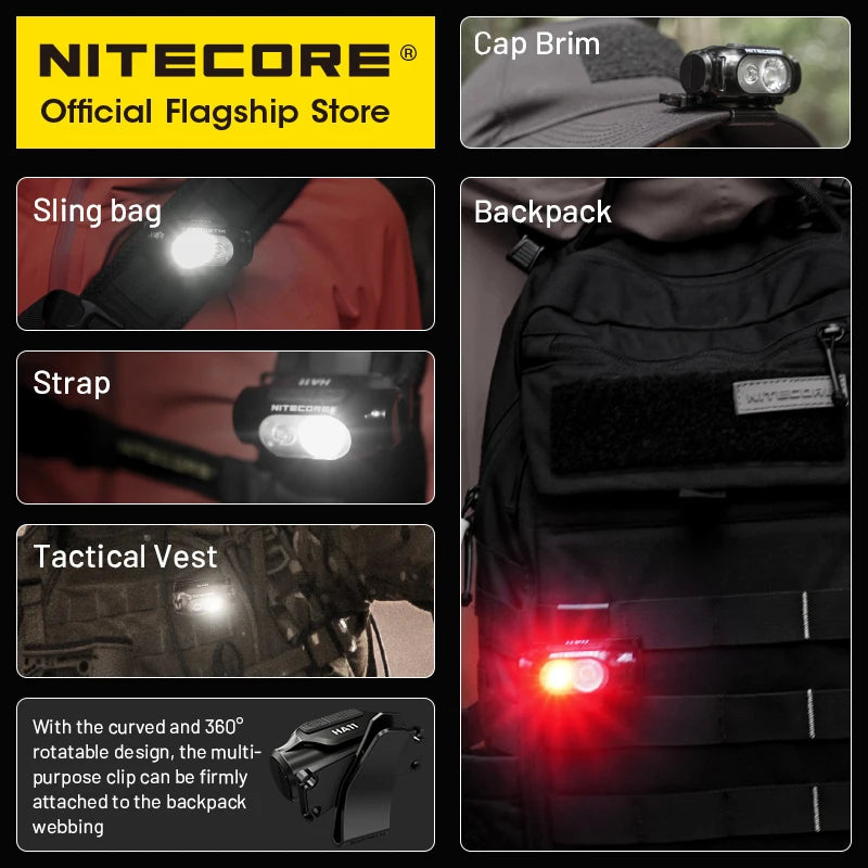 NITECORE HA11 Headlamp 240 Lumens 36g for Night Running Fishing Trekking Road Trip with Alkaline AA Battery