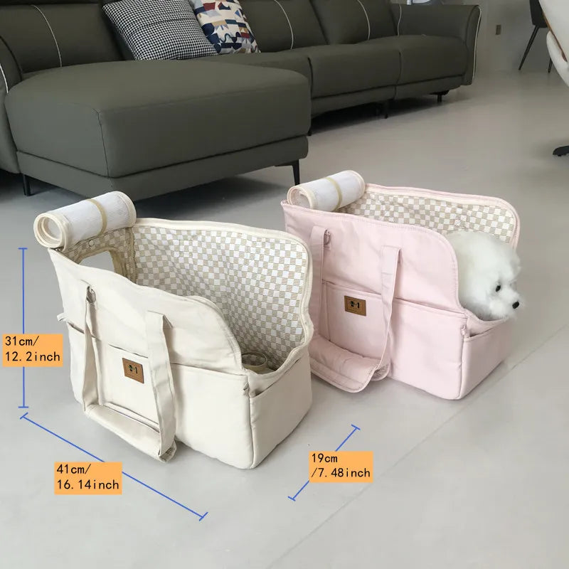 Portable Dog Bag Pet Cat Shoulder Handbag Car Seat safe Travel Chihuahua  Dog Supplies Suitable For Small Dogs dog carrier