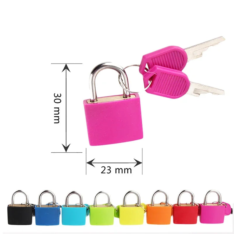 Small Mini Strong Steel Padlock Travel Suitcase Diary Lock Luggage Anti-Theft Security Padlocks 2 Keys Блокировка Dropshipping