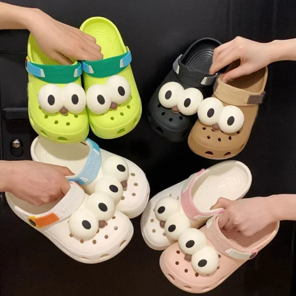 Shoe Charm DIY 3D Cute Funny Big Eyes Shoe Decorations Accessories Charms for Clogs Bogg Bag Slides Sandals