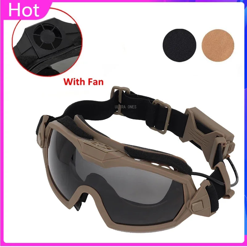 Tactical Goggles Anti Fog UV Protection Paintball Airsoft Glasses Windproof Motorcycle Shooting Cs Wargame Eyewears