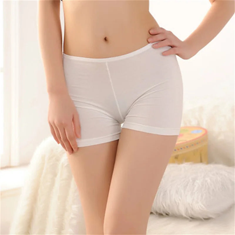 Soft Cotton Seamless Safety Short Pants Summer Under Skirt Shorts Modal Ice Silk Breathable Short Tights Polyester Underwear