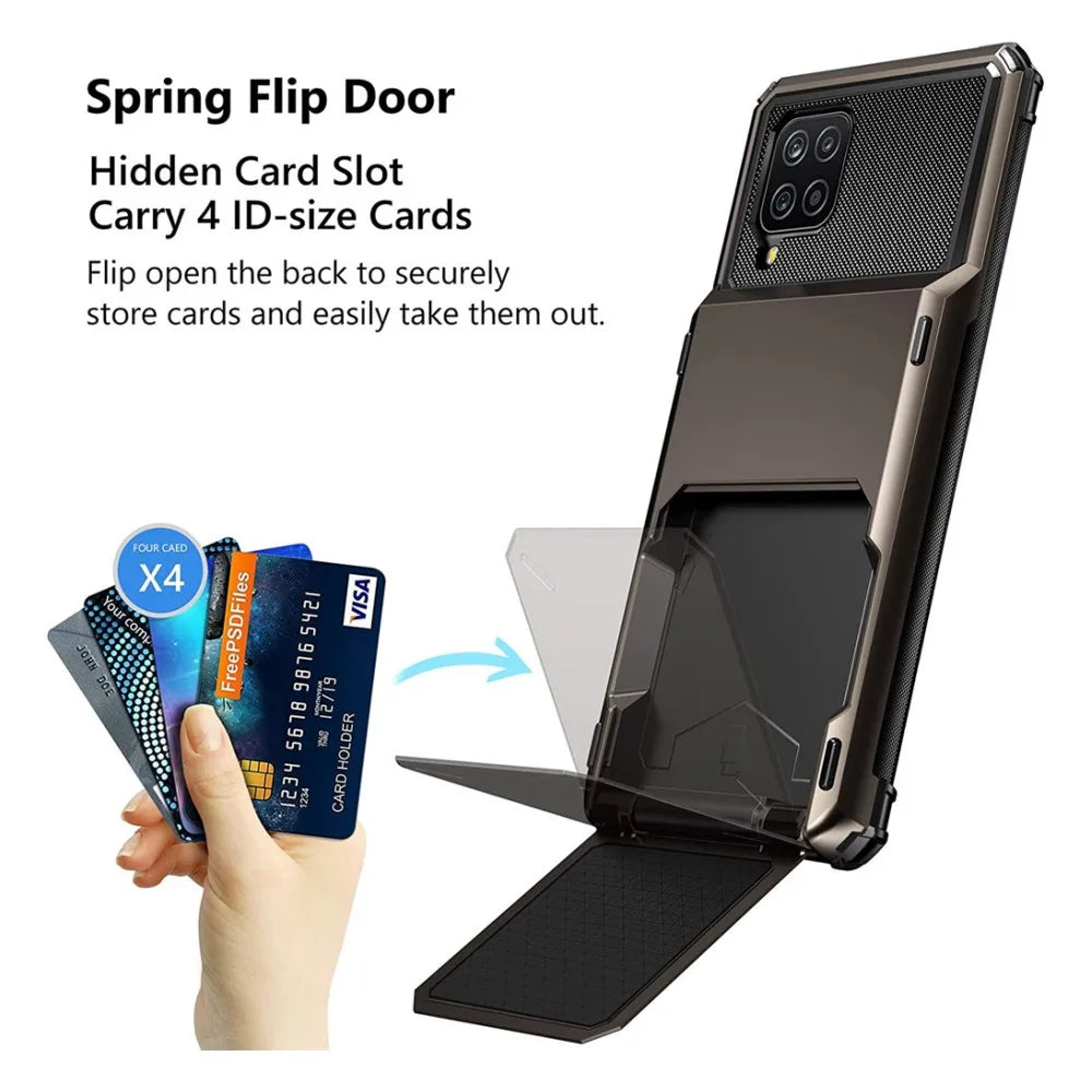 For Samsung Galaxy A12 A13 A22 A32 5G A7 A8 A9 2018 Wallet Card Slot Credit Card Holder Flip Hidden Pocket Case Cover Funda capa