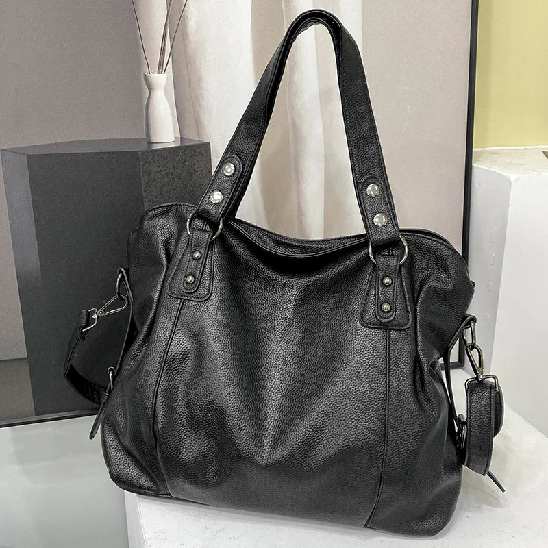 Female Hobo Handbag Large Capacity Shoulder Bags Big Stylsih Tote Bag Ladies Soft Leather Hobos Messenger Bags Women Shopper Bag