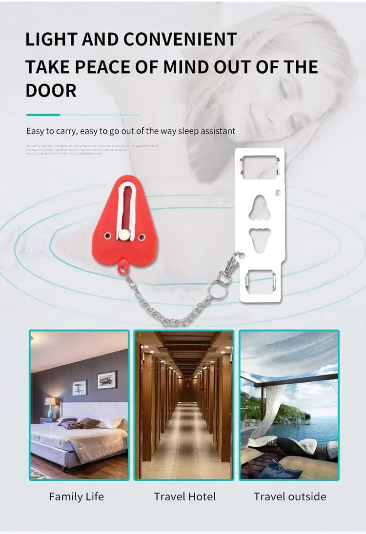 Door Stopper Anti-theft Lock Portable Lock Travel Safety Door Stopper Anti-breaking Door Security Doors Hotel Hardware Home