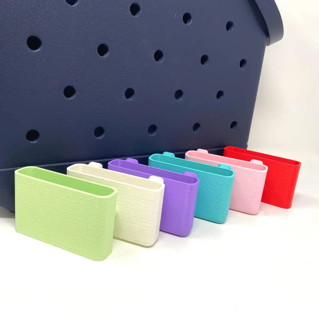 A Set of Two Phone Case Holder Accessory for Bogg Bags - Compatible with All Rubber Beach Tote Bags Plastic Shell Case