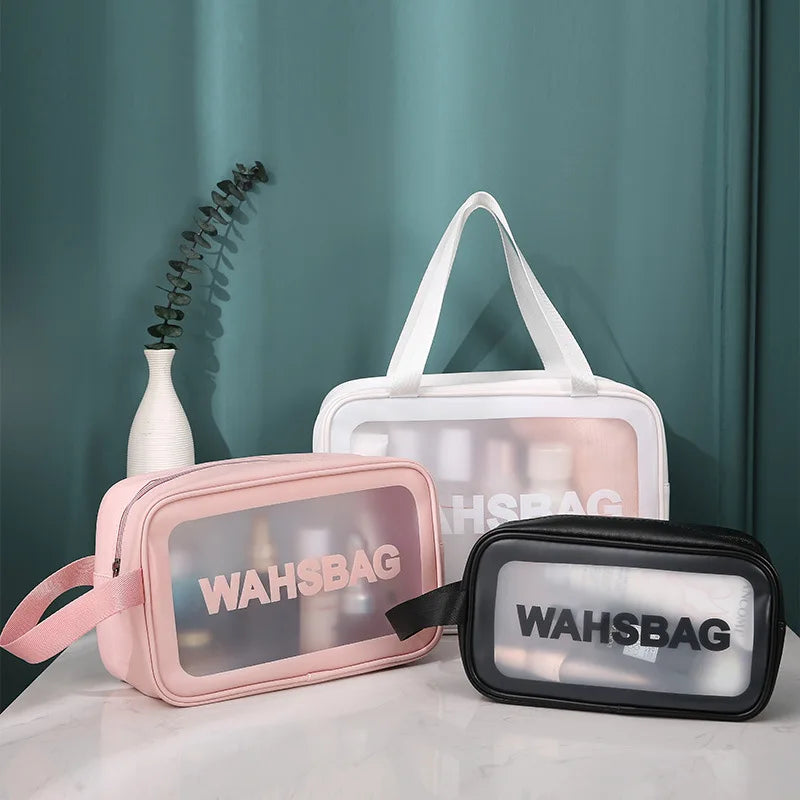 Portable Travel Wash Bag Female Transparent Waterproof Makeup Storage Pouch Large Capacity Cosmetic Organizer Beauty Women Case