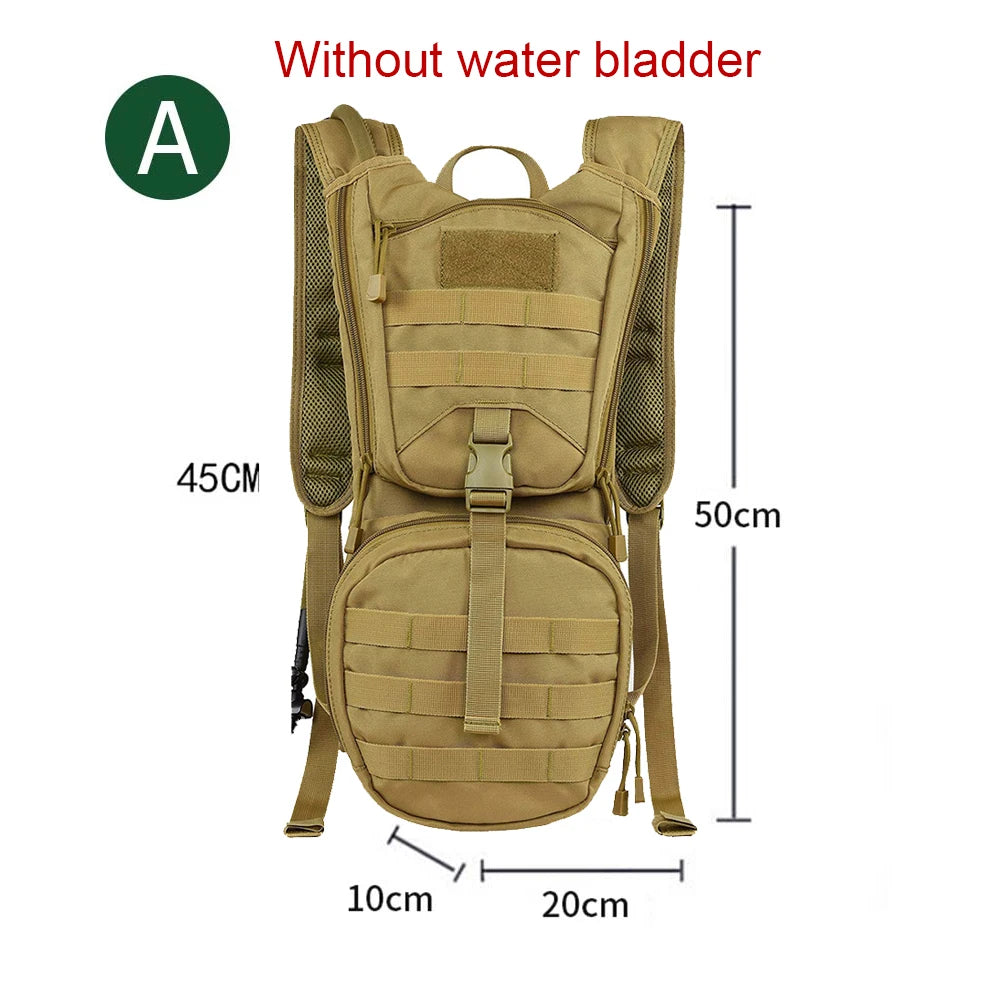 Hydration Water Bladder or Backpack Tactical Molle Military Backpack For Cycling Hiking Running Mountaineering Water Storage