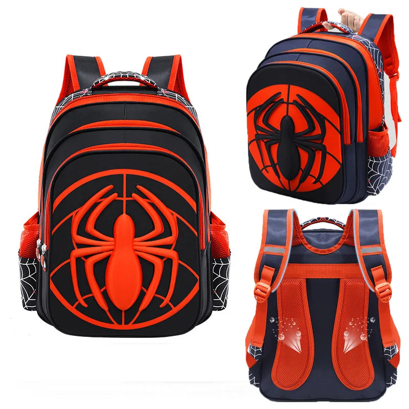 Spider Backpack+Pencil Case Set for Boys School Bag Elementary for Kids School Bag Cartoon Waterproof Primary Backpack