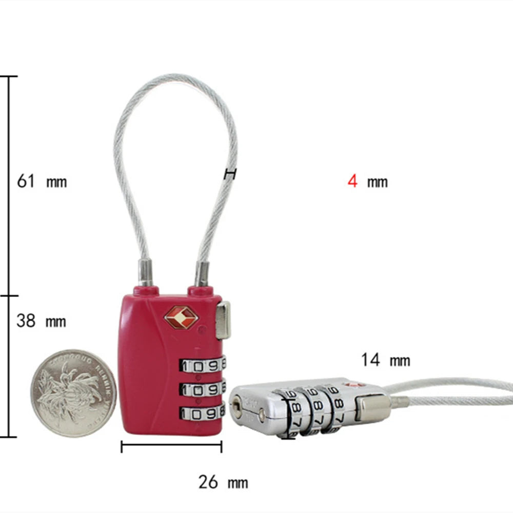 TSA Smart Combination Lock for Travel Luggage Suitcase Zipper Anti-theft Code Padlock Customs Password Changeable Resettable