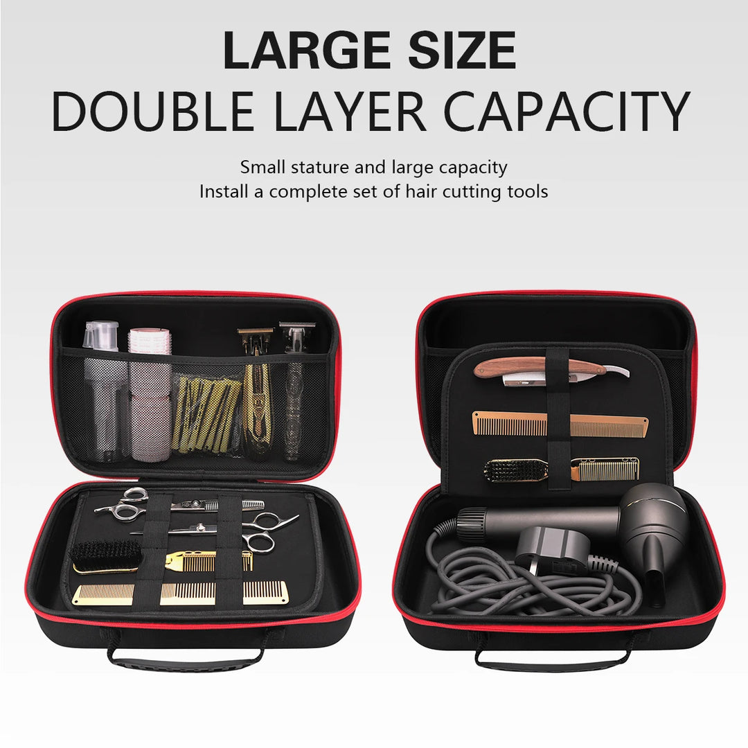 Barbershop Storage Bag Barber Scissors Shavers Storage Box Highcapacity Salon Hair Dryer Display Case Durable To Fall Travel Bag