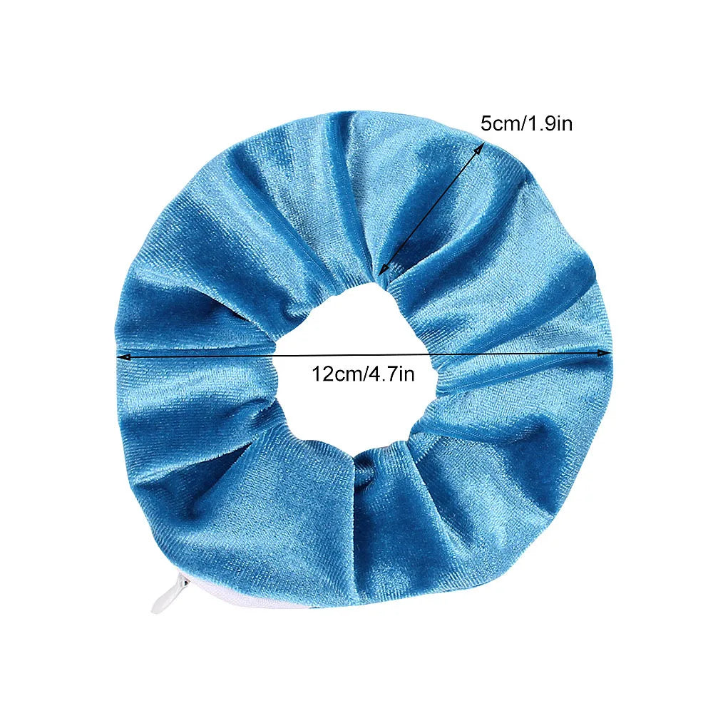 Sight Secret Hair With Zip Stash Pocket Tie Hair Scrunchie Travel Diversion Stash Safe Container ⁣⁣⁣⁣Hidden Storage Compartment