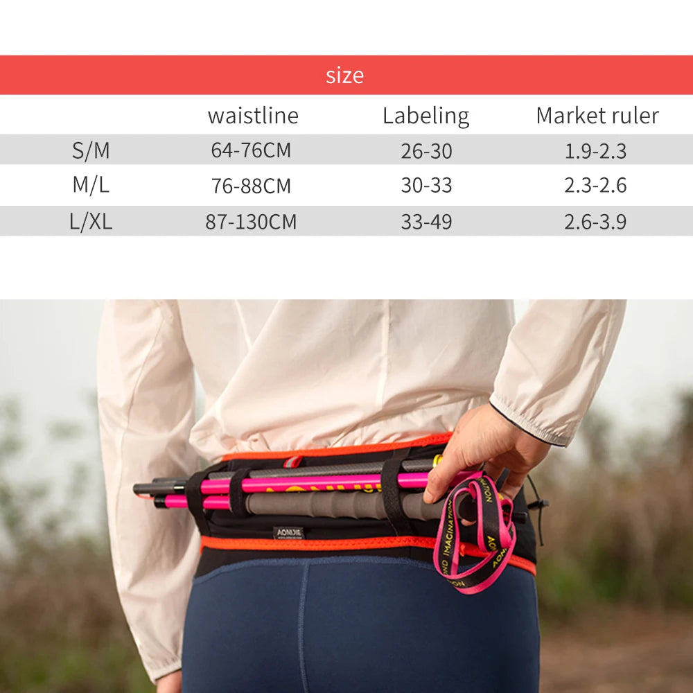 AONIJIE W938S Running Hydration Belt with 250ml Soft Flask for Women/Men Moisture Wicking Storage Belt for 6.8in Mobile Phone