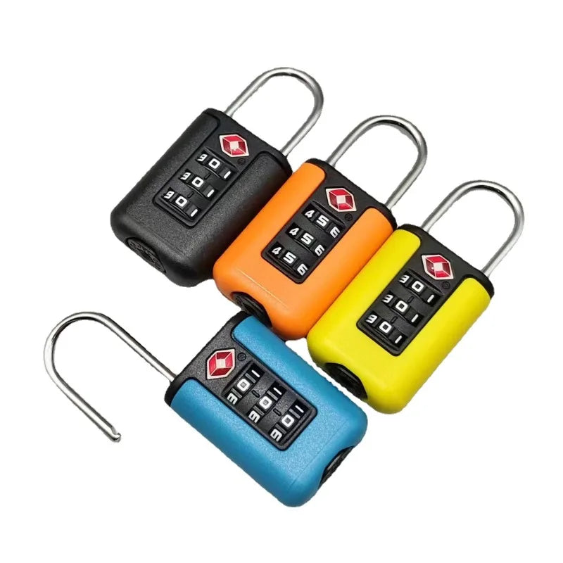 3 Digit Combination TSA  Approved Padlock Locks for Luggage Zipper Bag Suitcase Lockers Codes Travel Must Haves Essentials