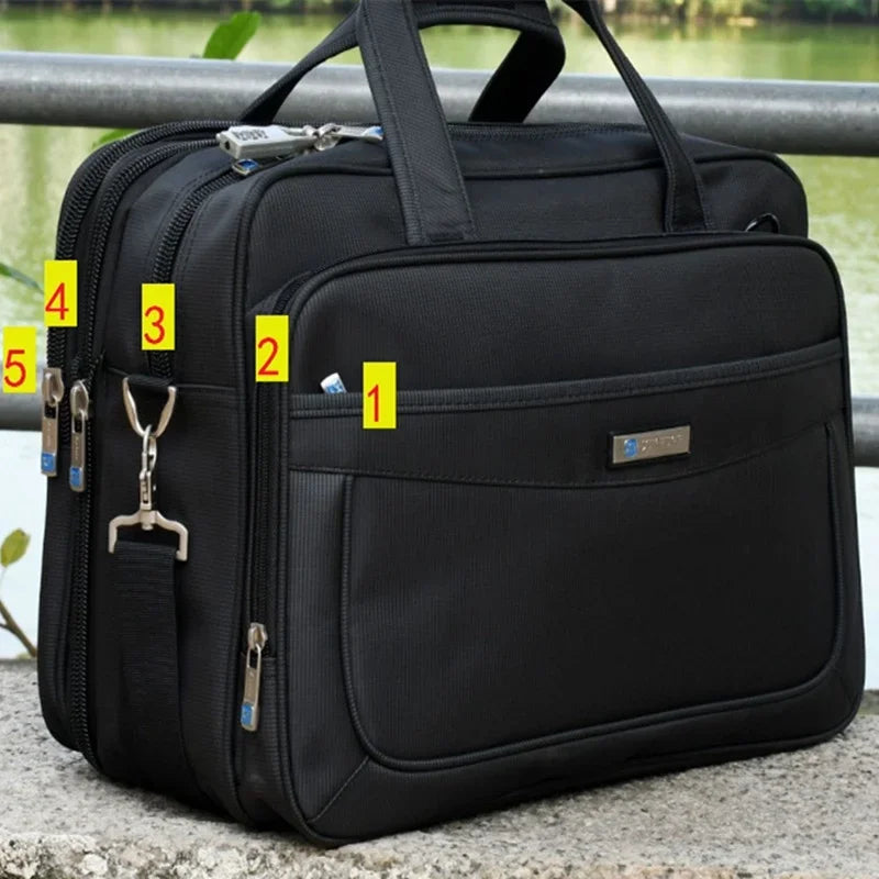 Large Capacity Men's Handbag Business Briefcase 16" inches Laptop Bag Fashion Travel Male Shoulder Messenger Bag