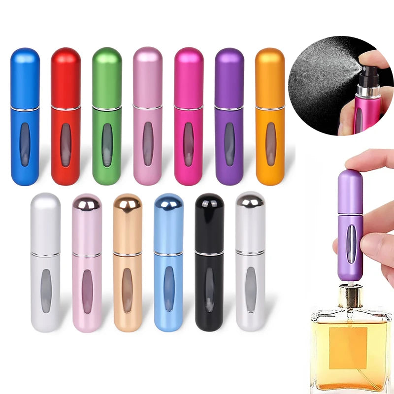 5ml Perfume Refill Bottle Mini Atomizador Perfumes Travel Essentials Tool Spray Bottles Portable Cosmetics Dispenser Accessories