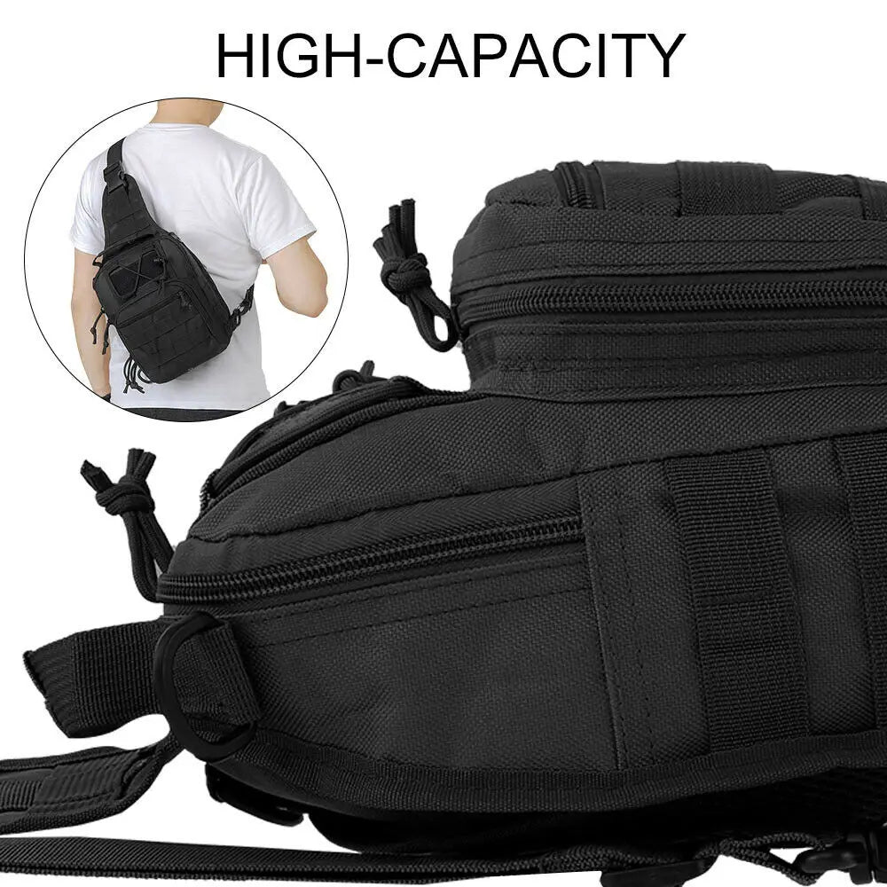 Crossbody Bag Military Waterproof Tactical Shoulder Small Chest Bag Men Outdoor Sports Cycling Camouflage Handbag