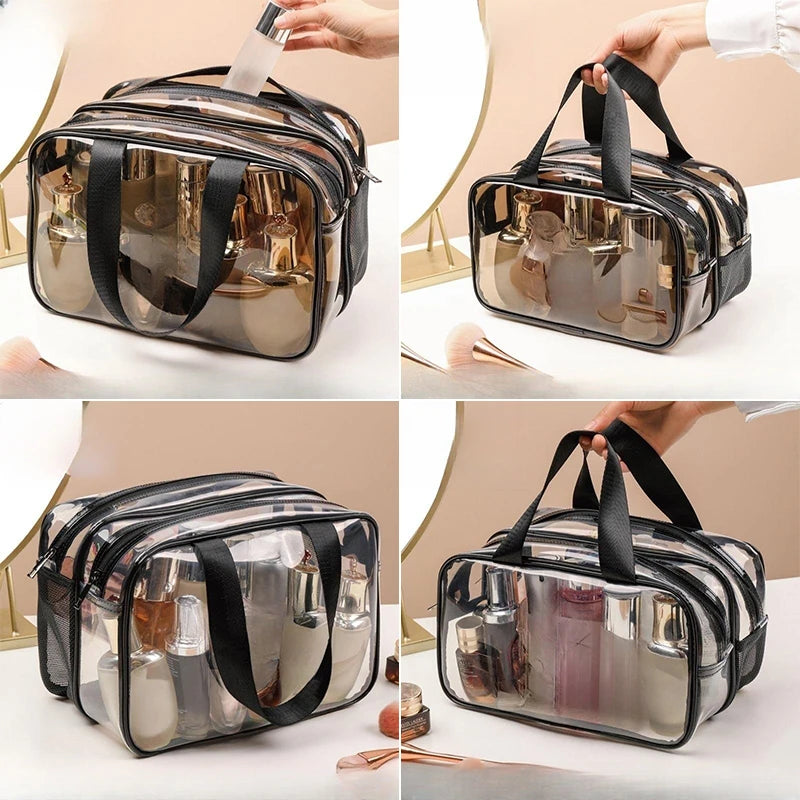 Women Portable Travel Wash Bag Female Transparent Waterproof Makeup Storage Pouch Large Capacity Cosmetic Organizer Beauty Case