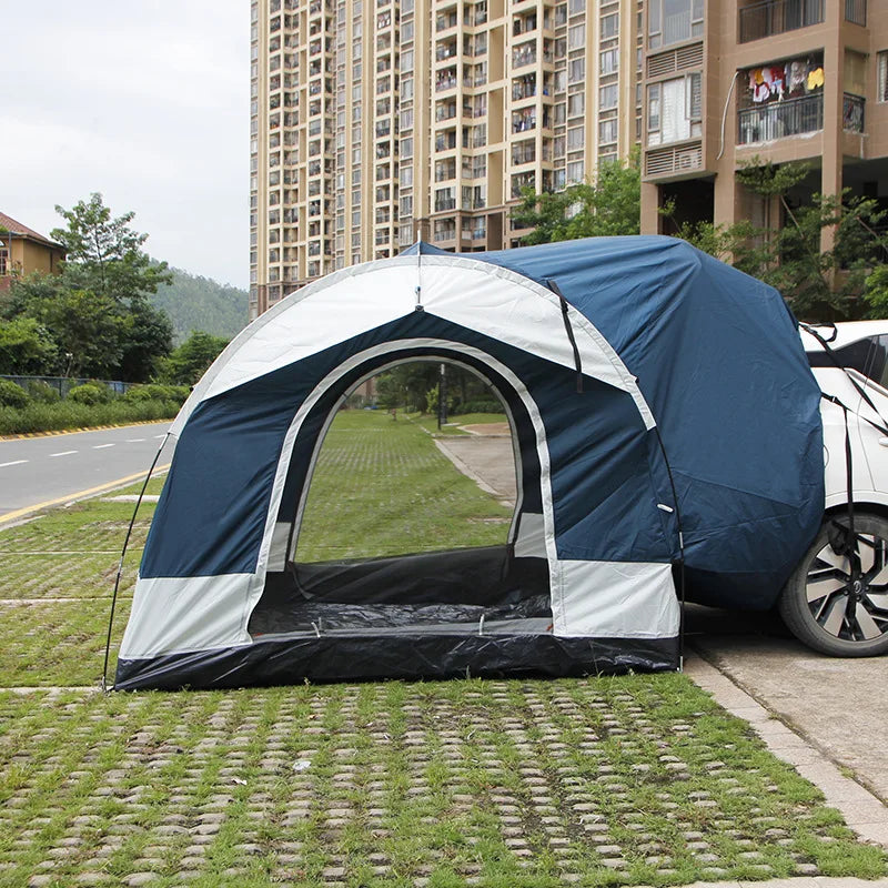 Waterproof Car Rear Tent, Outdoor Camping, Hiking Sunshade Road Trip, Vehicle Awning, Pergola, Self-Driving, Tourist, 3-4Persons