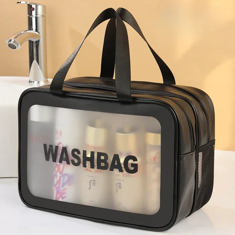 Portable travel Wash Bag Women cosmetic storage bag Large Capacity Makeup bag essential for swimming Dry-Wet separation handbag