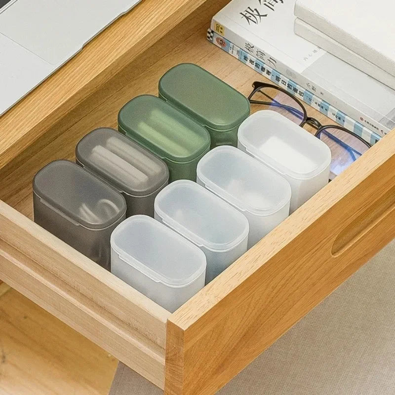 Desktop Data Cable Storage Box Dustproof With Cover Mobile Phone Charger Box Transparent Cable Wire Container Box in Office Home