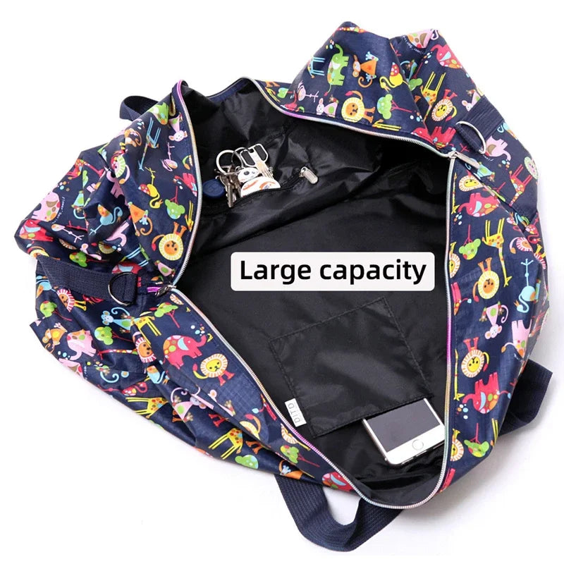 Fodable Tote Bag Travel Duffels Waterproof Lightweight Portable Luggage Travel Bag Boarding Bag Large Capacity For Shopping