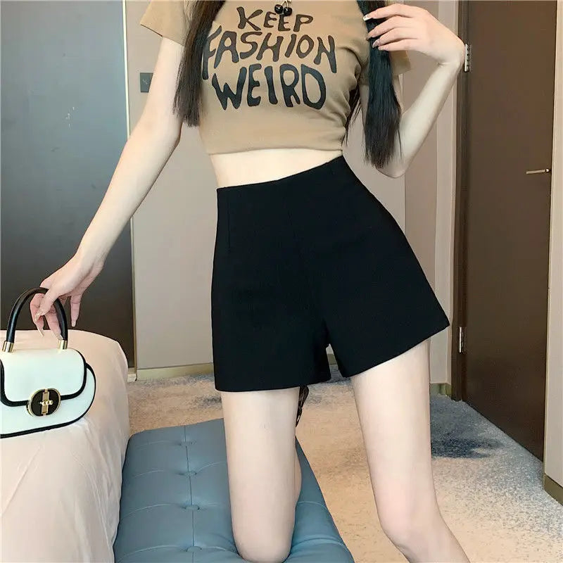 Formal Women's Shorts Elasticty Summer Clothes Cheap Short Pants for Woman To Wear Outfits Casual Korean Style Streetwear Normal