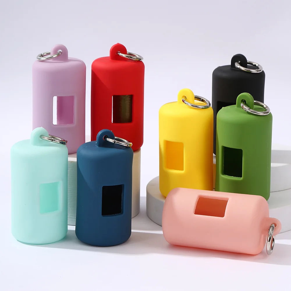 Fashion Portable Dog Pet Waste Bag Dispenser Mini Pet Cleaning Garbage Bag Organizer Home Pet Supplies Accessories