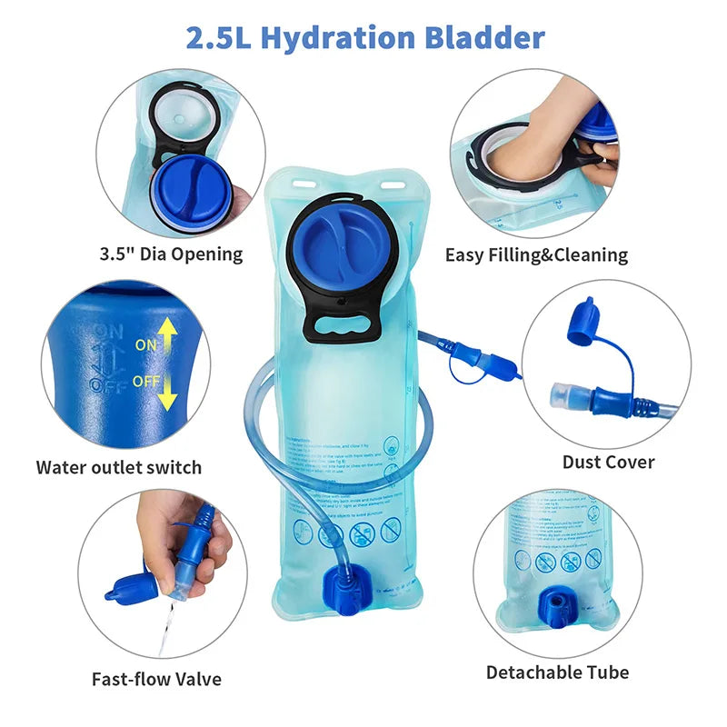 Hydration Bag Bike Cycling Sports Training Bicycle Backpack Outdoor Water Bag Running Hiking Climbing Mountaineering Rucksack