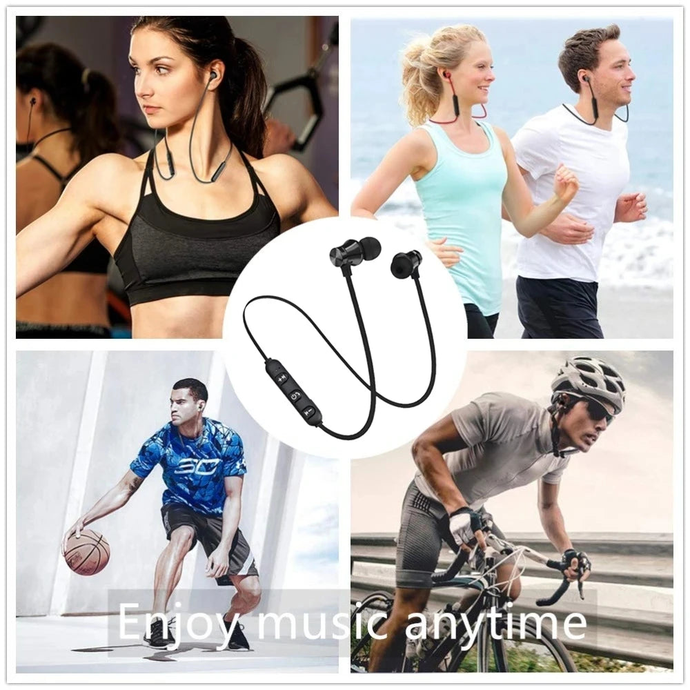 Magnetic Wireless Earphone Bluetooth Earphone Stereo Sports Waterproof Earbuds Wireless in-ear Headset with Mic