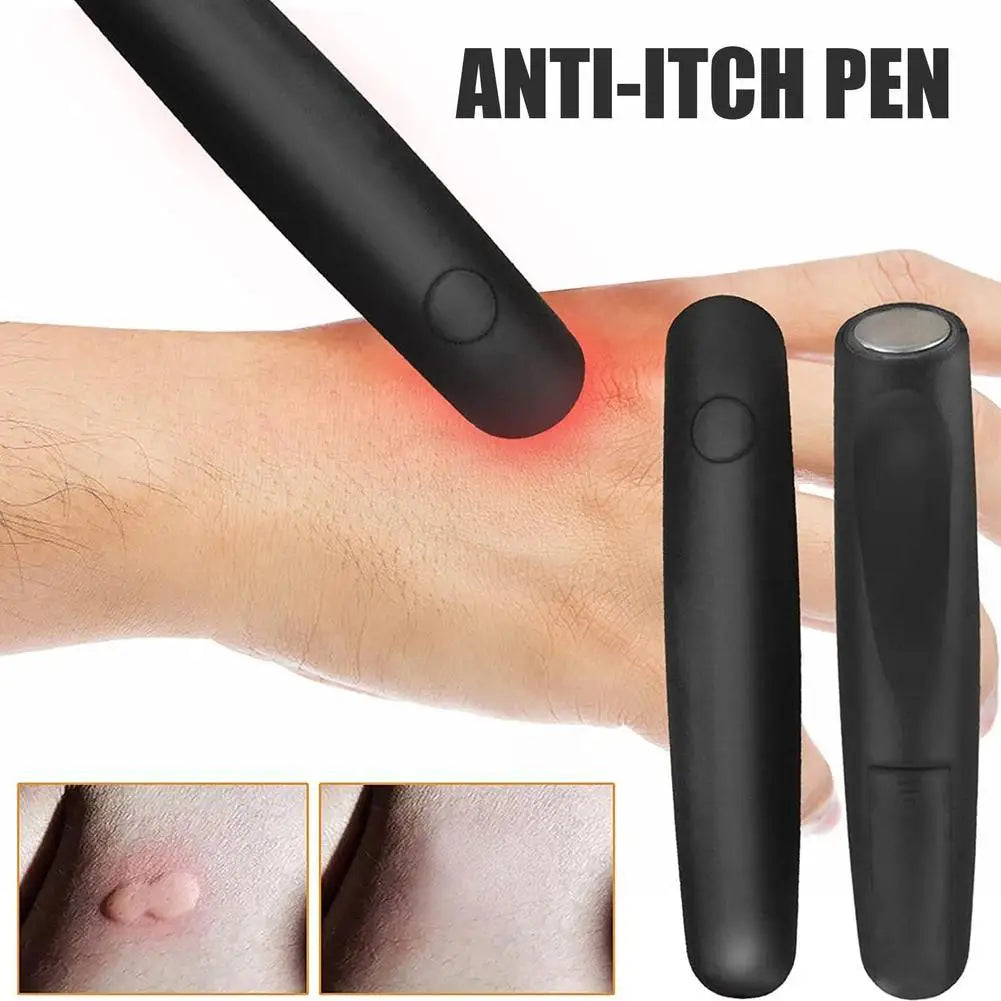 Insect Sting & Itch Relief Stick Chemical-Free Treatment Pen with Heat for Symptom Relief from Mosquito and Bug Bites Black