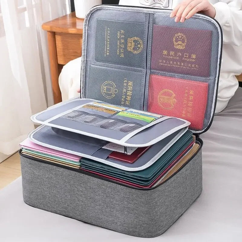 Document Storage Bag Organizer Desk Stationery Women Travel Files Card Folder Holder Tool Case Handbag Home Office Accessories