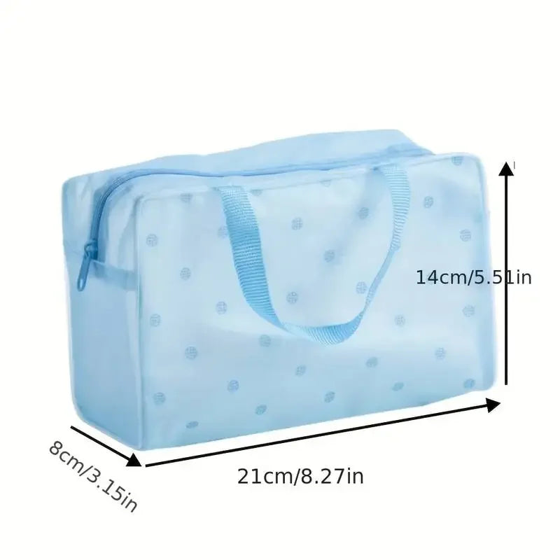 5pcs Transparent Toiletry Packaging Travel Cosmetic Bag Waterproof Travel BagToiletry Bag Portable Travel Business BeachBag