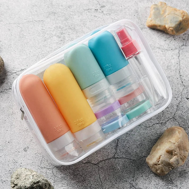 Travel Essentials: 16-Pack Leak Proof Silicone Travel Bottles For Conditioner, Shampoo, And Lotions - TSA-Approved