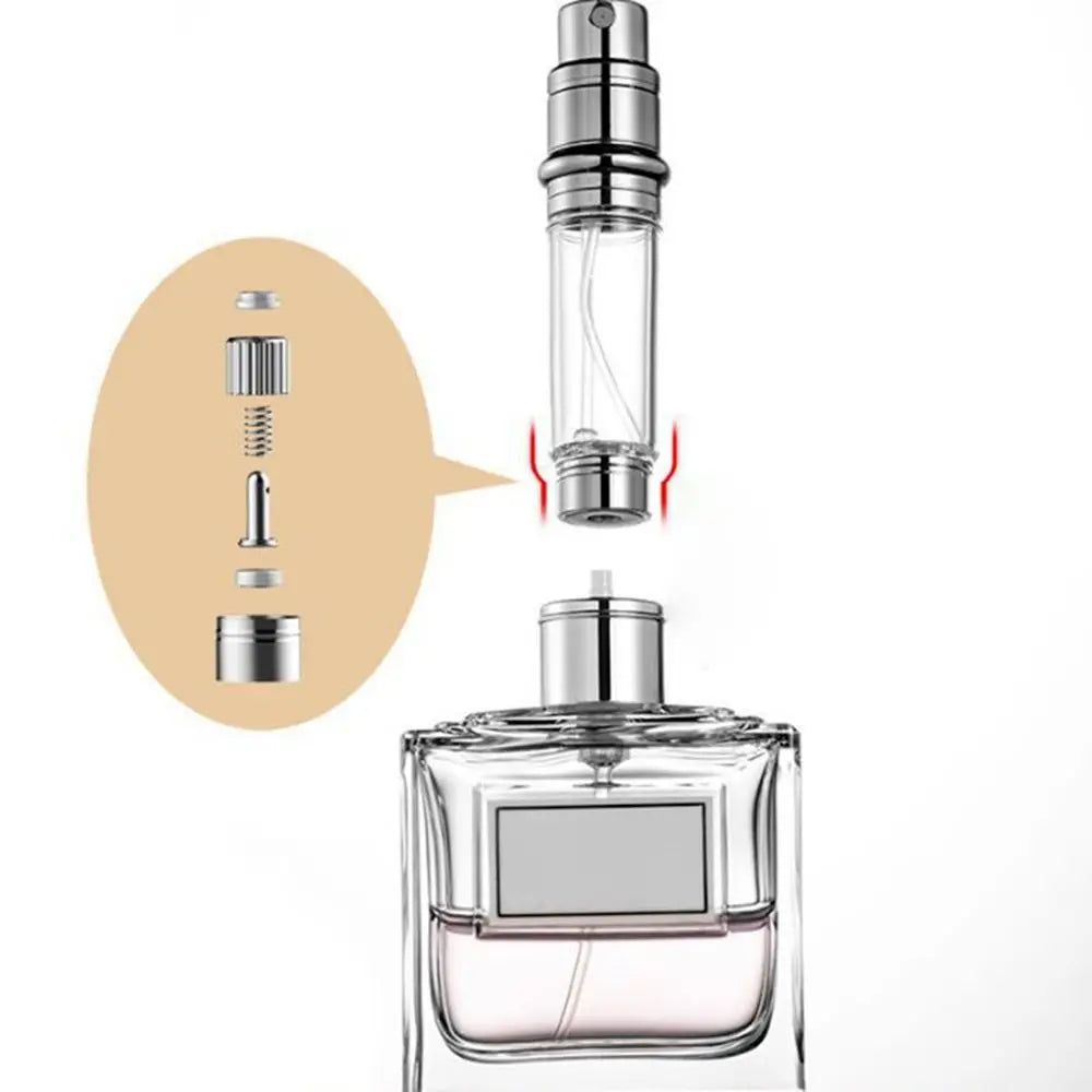 Fashion PU Leather Perfume Bottle Lychee Pattern 5ml Spray Bottle Bottom Filling Empty Parfume Atomizer Bottle Woman