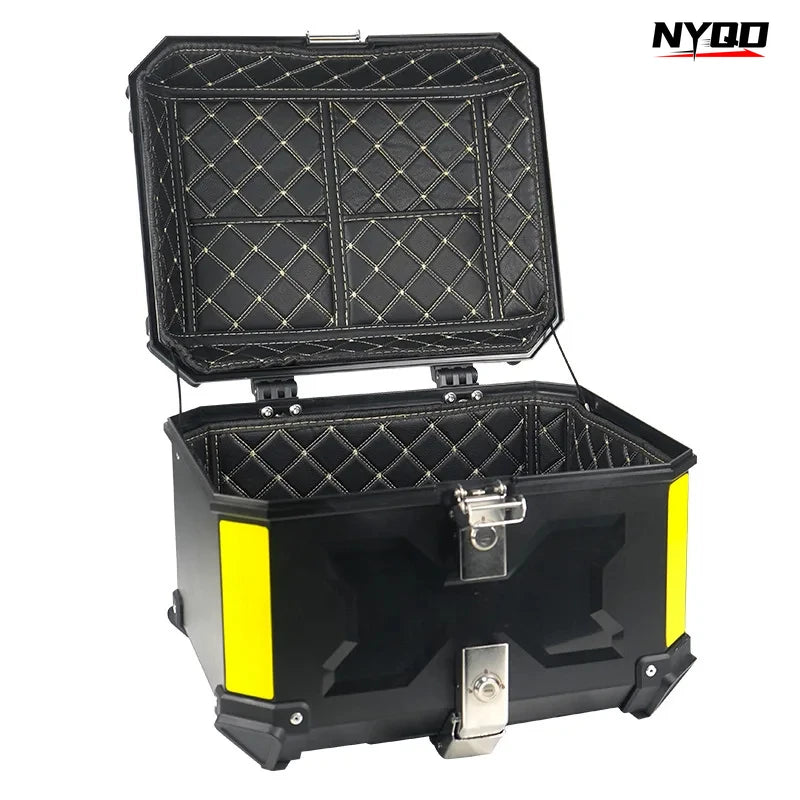 45L ABS Plastic Tail Box Motorcycle Aluminum Alloy Trunk Quick Release Model Large-capacity Moto Box Accessory