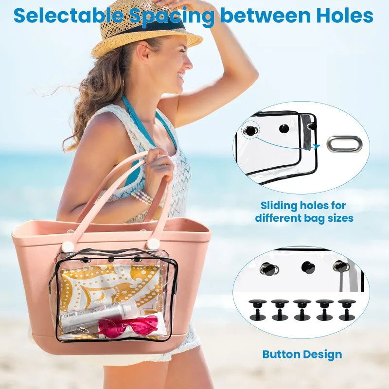 Large Organizer Bogg Bag Accessories EVA Rubber Waterproof Beach Basket Women Handbag Clear Insert Holder Bogg Bag Organizer