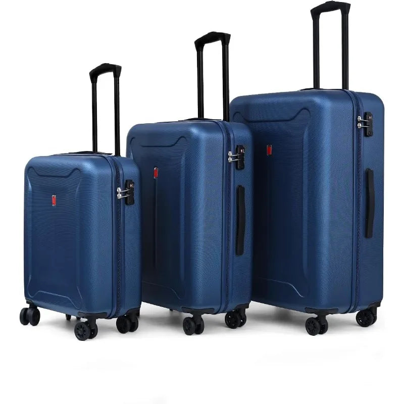 Luggage 3 Pieces Set Suitcase ABS with Spinner Wheels TSA Approved Hardshell Travel Lightweight