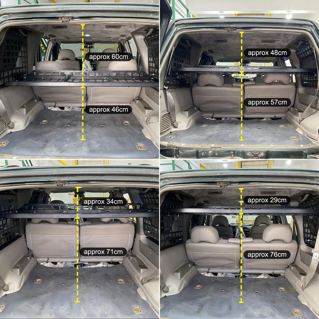 CGZ Molle Panels Fit for Nissan Patrol Y61 1997-2016 5-door Rear Trunk Shelf Cargo Storage Racks Luggage Organizers