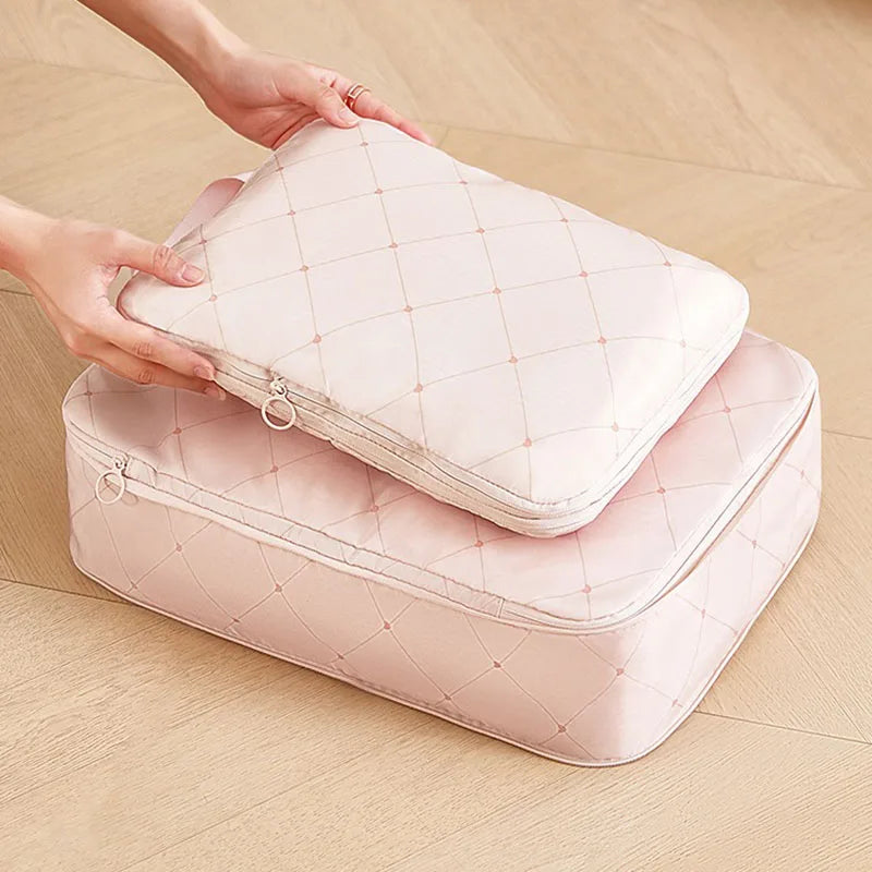 Travel Bag Organizer Compression Packing Cubes Carry On Luggage Clothes Storage Foldable Sorting Package Compression Bag