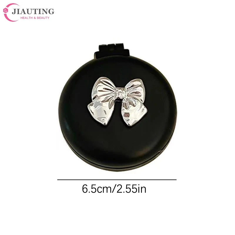 1pcs Cute Folding Massage Comb With Makeup Mirror Travel Portable Plastic Airbag Small Comb Hair Brush Bow Tie Air Cushion Comb