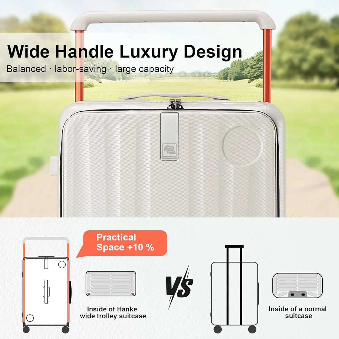 Hanke Multifunctional 26 Inch Hard Shell Suitcases with Wheels Tsa Approved Luggage Large Rolling Suitcase Checked Luggage