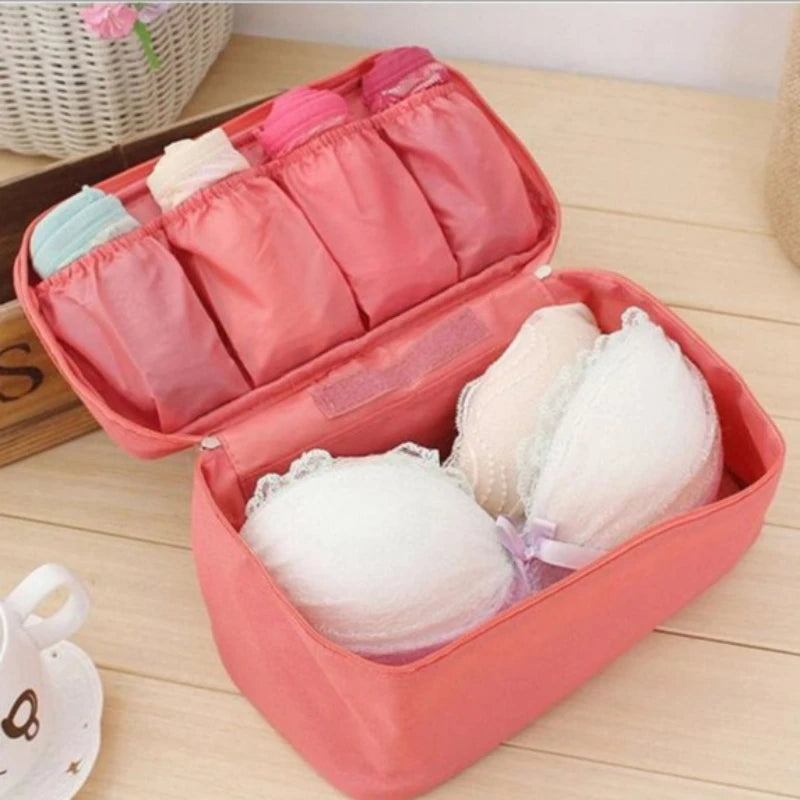 Travel Essentials Storage Bag Luggage Suitcase Pouch Zip Cases Clothes Bra Cosmetic Underwear Organizer Women's