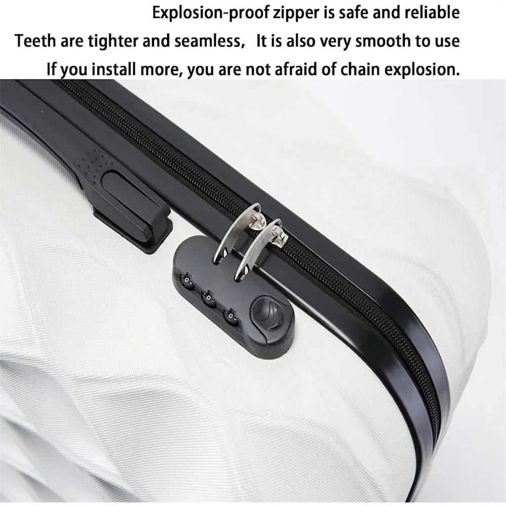 Suitcase，Cabin Luggage Highly Durable Luggage Suitcases Password Carry On Zipper Suitcase Sturdy Travel Luggage Highly Durable