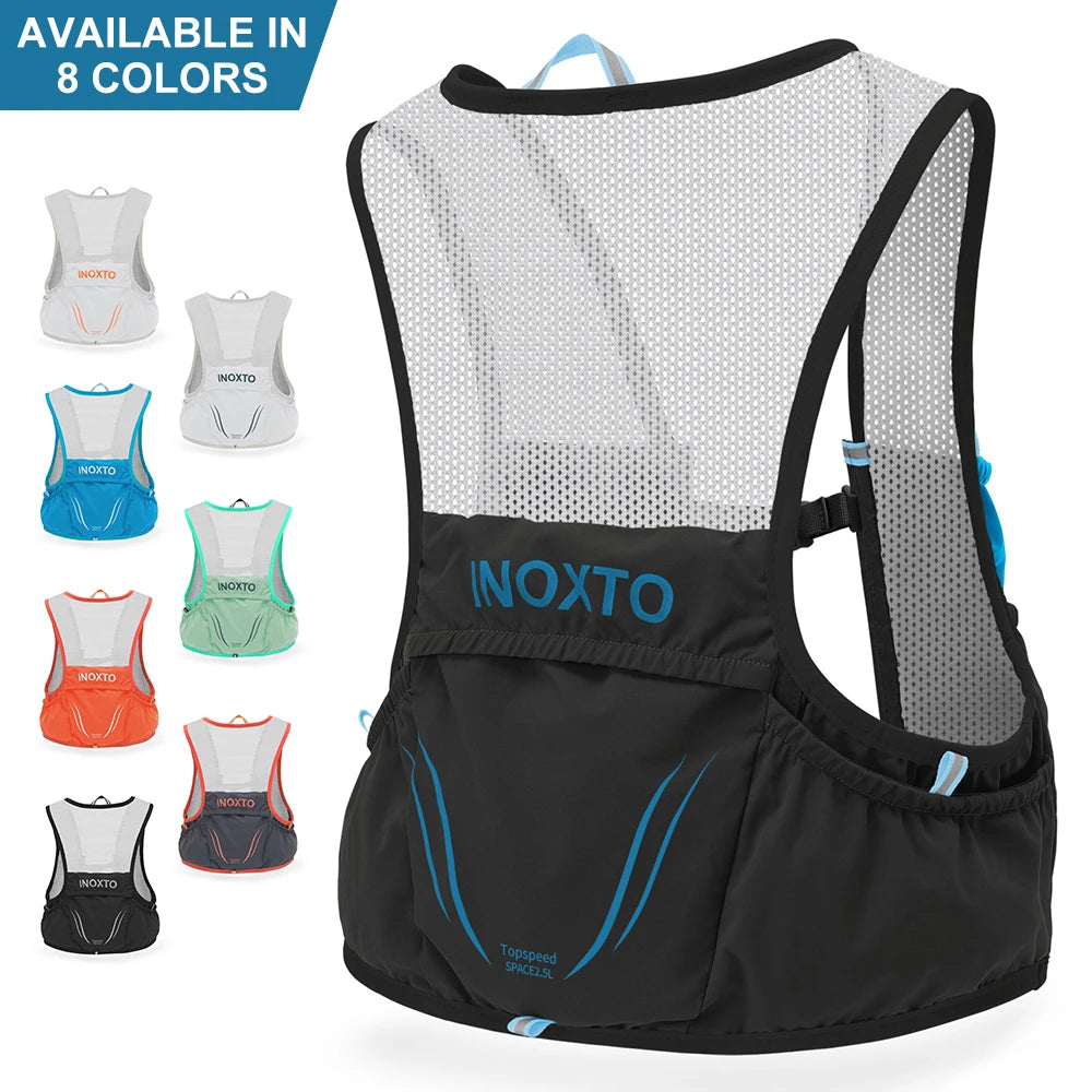 INOXTO-Lightweight running backpack hydration vest, suitable for bicycle marathon hiking, ultra-light and portable 2.5L