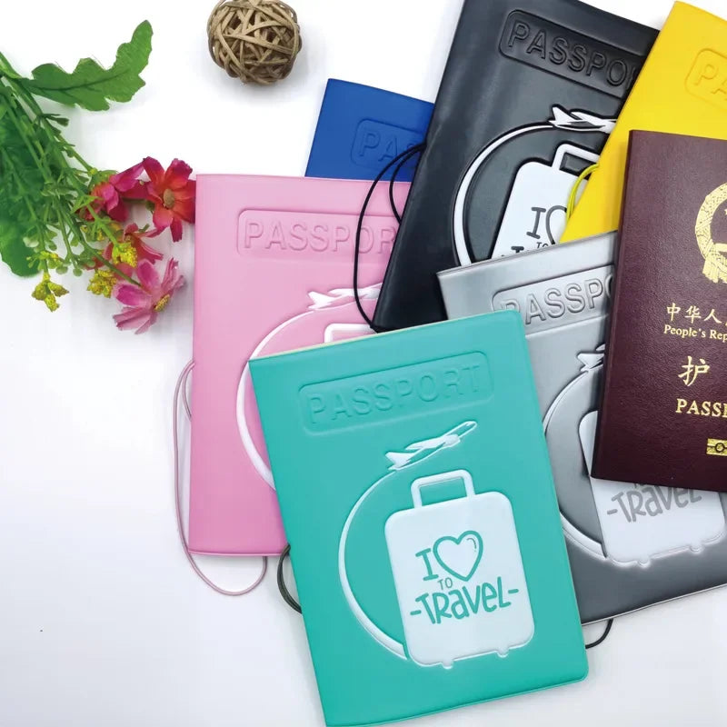 Portable Boarding Fashion Passport Cover Men Women Leather Travel Passport Holder Case Card ID Holders