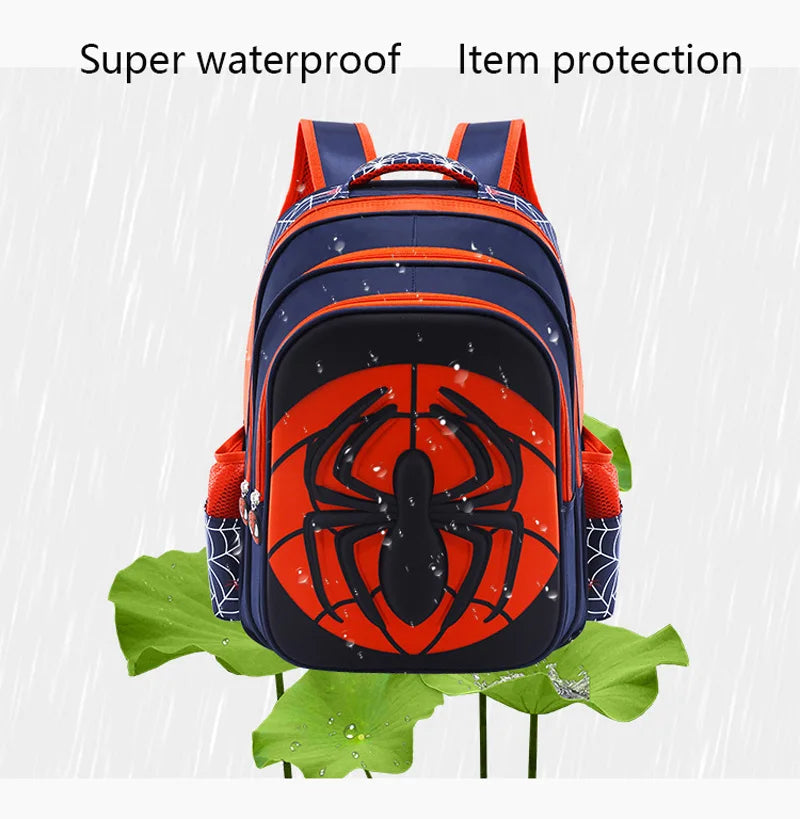 Spider Backpack+Pencil Case Set for Boys School Bag Elementary for Kids School Bag Cartoon Waterproof Primary Backpack