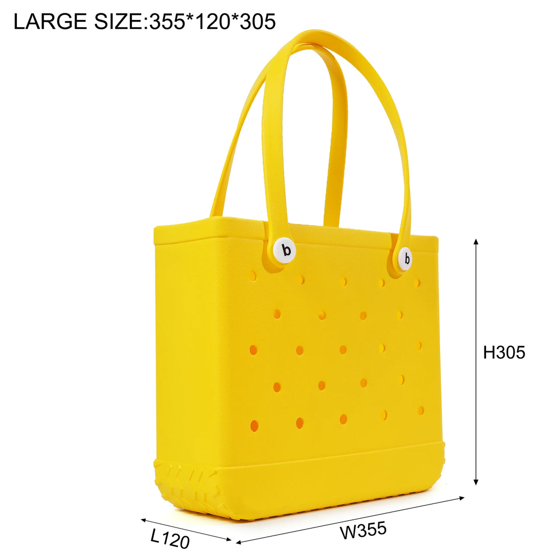 Boggs Beach Bag Summer EVA Beach Basket Women Picnic Tote Bag Holes Waterproof Handbag Pouch Shopping Shoulder Bag